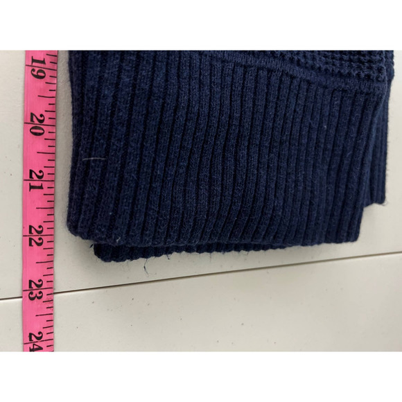 Eddie Bauer Women's Sweater M Button Front Thermal Sweater Top Long Sleeve Blue - Picture 7 of 7